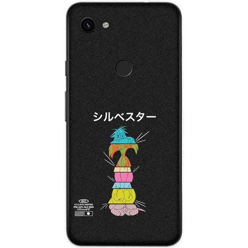 Looney Tunes Sylvester the Cat Sliced Juxtapose Google Pixel 3a XL Skin